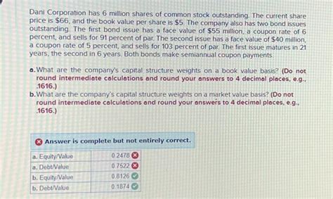 Dani Corporation Has Million Shares Of Common Stock Chegg