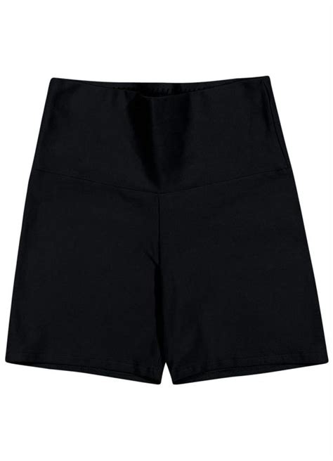 Shorts Preto Malha Uv Enfim