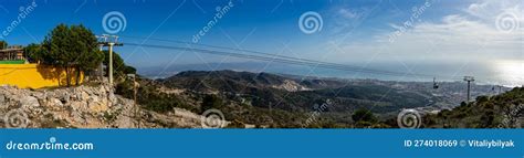 Mountain Cable Station On Mount Calamorro Near Malaga In Benalmadena