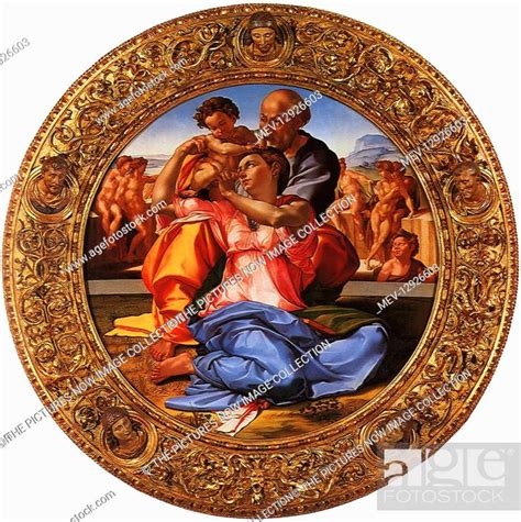 The Doni Madonna, by Michelangelo, Stock Photo, Picture And Rights ...