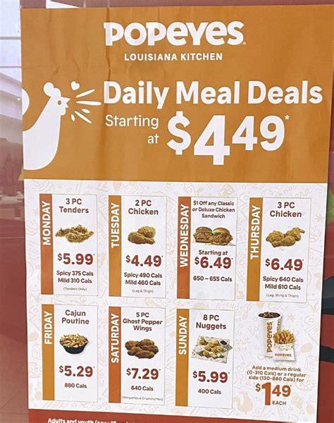 Popeyes Louisiana Kitchen Daily Meal Deals Dufferin Mall Toronto