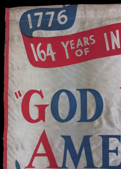 Antique God Bless America Banner A Large Scale Patriotic Display