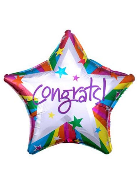 Rainbow Congrats Star Balloon 19 Foil