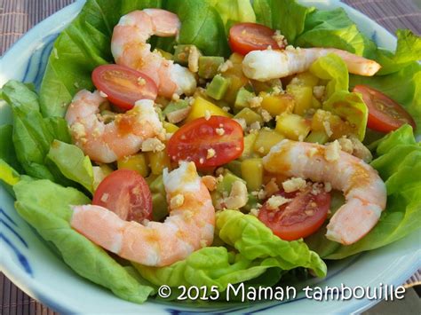 Salade Exotique Crevettes Mangue Et Avocat Maman Tambouille