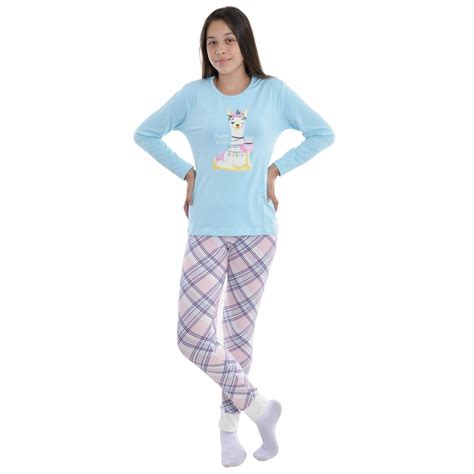 Pijama Juvenil Feminino Suede Victory