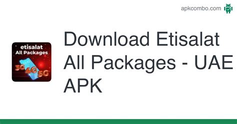 Etisalat All Packages Uae Apk Android App Free Download