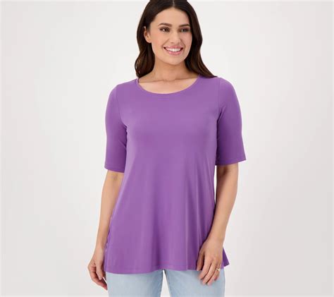 Susan Graver Modern Essentials Reg Liquid Knit A Line Tunic