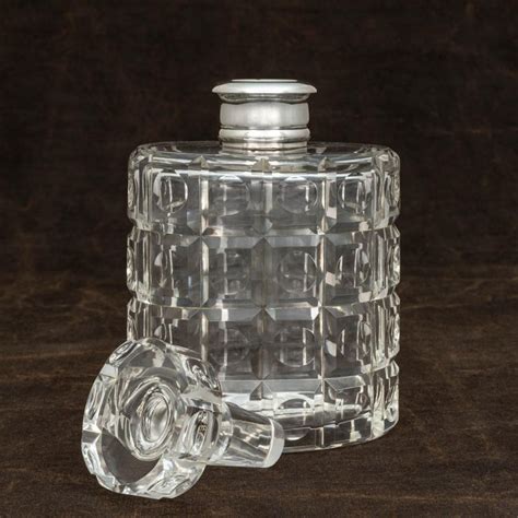 Silver Mounted Cut Glass Spirit Decanter Circa 1960 For Sale At 1stdibs