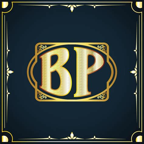 Initial Letter Bp Royal Luxury Logo Template Vector Art At