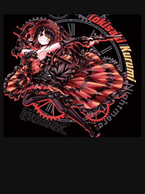 Tokisaki Kurumi T Shirt For Sale By Japanan1meg1rl Redbubble Kurumi Tokisaki T Shirts