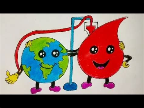 How To Draw World Blood Donation Day Poster Drawing Very Easy