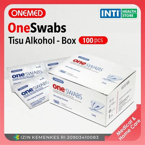 Jual Onemed Oneswabs Tisu Alkohol Box Isi 100 Tisu Antiseptik