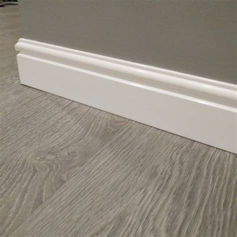 PVC Ogee Skirting Board 95mm Gloss White One Stop Cladding Wall