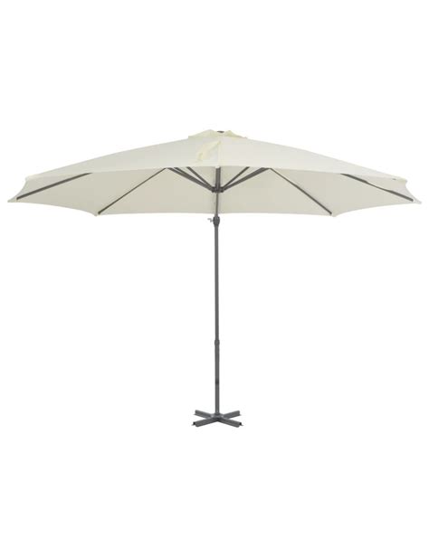 Parasol En Porte Faux Avec Poteau En Aluminium Cm Sable