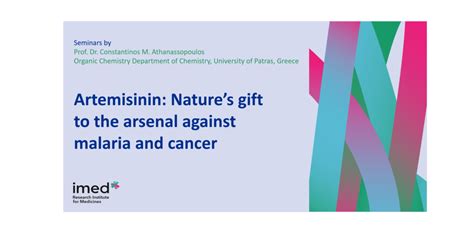 Guest Seminar Artemisinin Natures Gift To The Arsenal Against