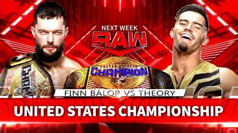 Finn Balor Vs Theory United States Championship Full Match YouTube