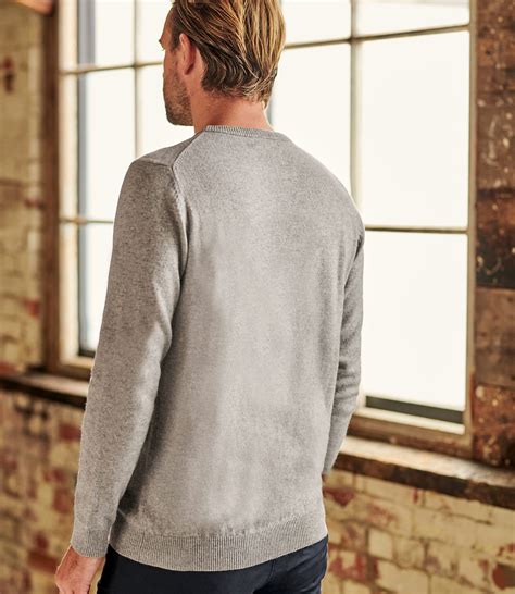 Grey Marl Cashmere Merino Crew Neck Sweater Woolovers Us