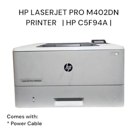 Hp Laserjet Pro M402dn Monochrome Printer Duplex Power Cord With New Toner 888793328767 Ebay