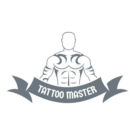 Logotipo Del Arte Del Tatuaje Estilo Gris Simple Ilustraci N Del