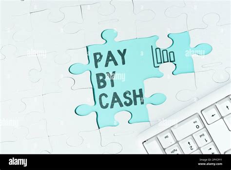 Text caption presenting Pay By Cash. Concept meaning Customer paying ...