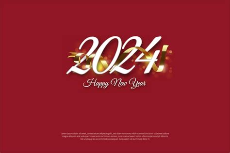 Premium Vector Simple And Clean Design Happy New Year 2024 White