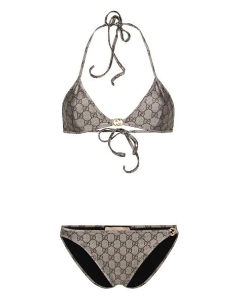 Gucci Gg Supreme Bikini Set In Metallic Lyst