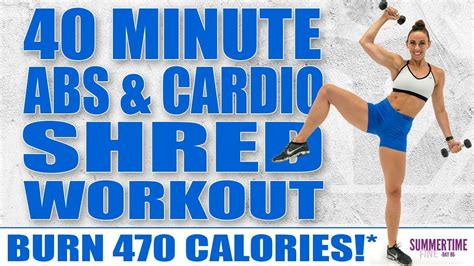 40 Minute Abs And Cardio Shred Workout 🔥burn 470 Calories 🔥sydney Cummings Youtube