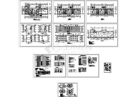 【吉林】某三层幼儿园建筑cad设计施工图幼儿园土木在线