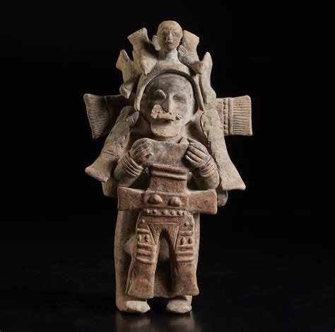 Ecuador Jama Coaque Rare Anthropomorphic Terracotta Sculpture Of