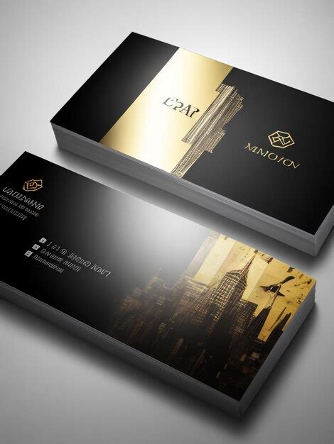 Premium Photo Professional Elegant Gold Foil Modern Business Card