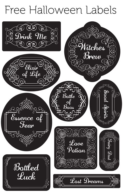 Free Halloween Labels for Jars, Glasses, anything you want ! #HalloweenPrintable | Halloween ...