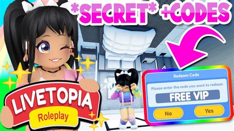 SECRET UPSIDE DOWN ROOM VIP CODES In LIVETOPIA Roleplay Roblox