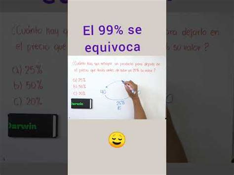 Calcular El Porcentaje De Rebaja De Un Producto Shorts YouTube