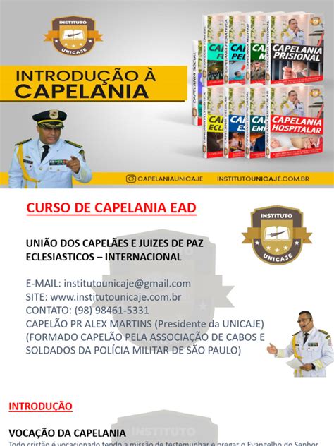 Curso De Capelania Gratis - Introdução A Capelania 01 PDF | PDF | Capelão | Jesus