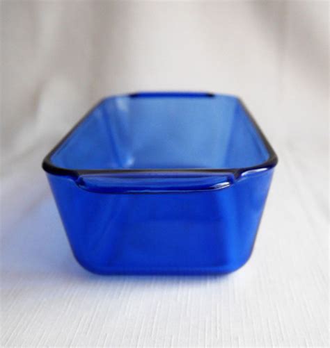 Vintage Pyrex Cobalt Blue Loaf Pan 213 R Rectangular Dish 1 5 Quart Capacity Bread Pan By