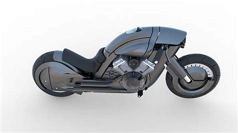 Contemporary Retro Futuristic Harley Davidson Motorcycle Concept By