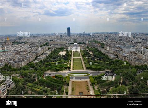 A Slice Of Paris As Seen From The Eiffel Tower Stock Photo Alamy