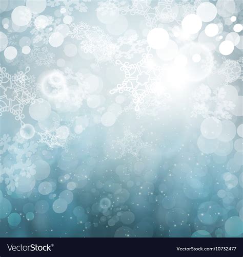 Winter abstract snowflakes Royalty Free Vector Image