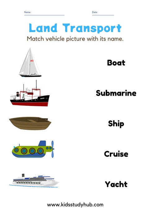 Water Transport Chart and Worksheets