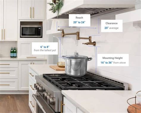 Pot Filler Dimensions Standard Height And Location