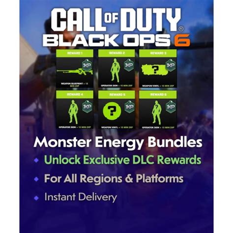 Call Of Duty Black Ops Monster Energy Rewards Full Set Operator Skins