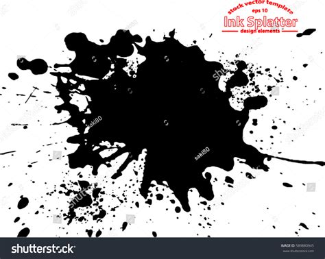 Abstract Black Ink Splash Background Grunge Royalty Free Stock