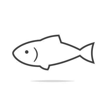 Fish Outline SVG, Instant Download Fish Vector File, SVG, PNG, Eps, Dxf ...