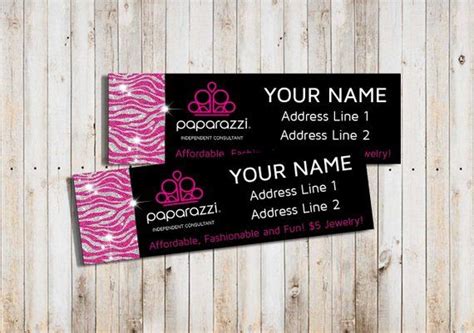 Printable Paparazzi Address Labels Personalized Return Address Labels Template P Printable