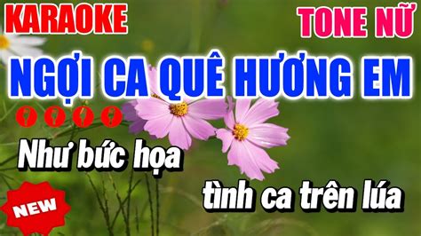 Ng I Ca Qu H Ng Em Tone N Karaoke Nh C S Ng M I Nh T Organ Thanh