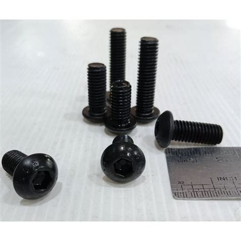 Jual Baut L Button M Baja Hitam Drat Halus Kunci L Murah Berkualitas