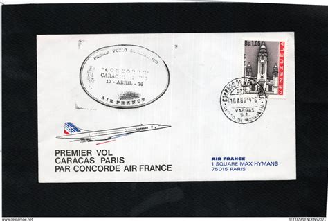 Avions Lsc Premier Vol Caracas Paris Par Concorde Air France