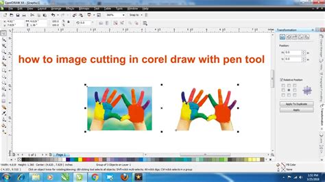 How To Image Cutting In Corel Draw With Pen Tool Youtube