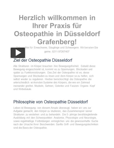 PPT Osteopathie Düsseldorf PowerPoint presentation free to download