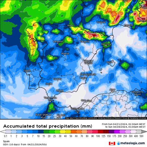 Estas Son Las Lluvias Previstas Por Los Modelos Para Los Próximos Siete Días En España